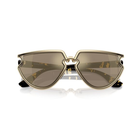 New BURBERRY Gold Aviator BE3152 1109/5A Sunglasses Women - Picture 5 of 7